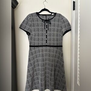 Karl Lagerfeld Black and White Midi Dress